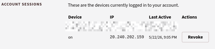 Unknown root session token