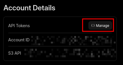 Manage API keys