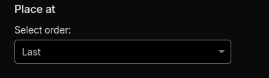 Select the custom rule order as last